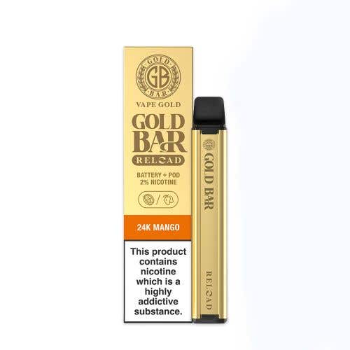 Vape Gold's Gold Bar Reload Prefilled Pod Vape Kit - 24k Mango