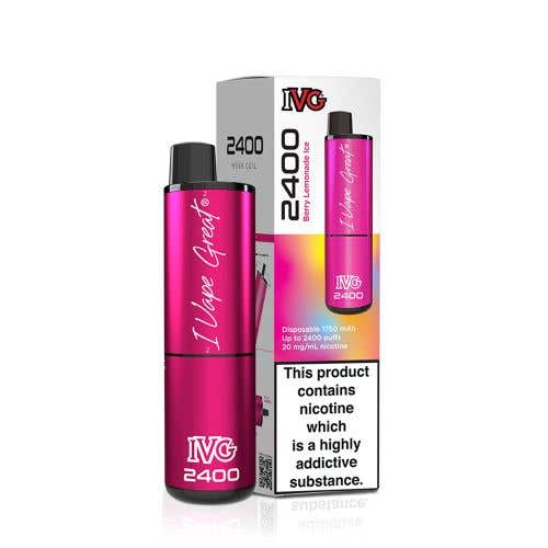 IVG 2400 Disposable Vape Kit - Berry Lemonade Ice