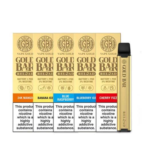 Vape Gold's Gold Bar Reload Prefilled Pod Vape Kit