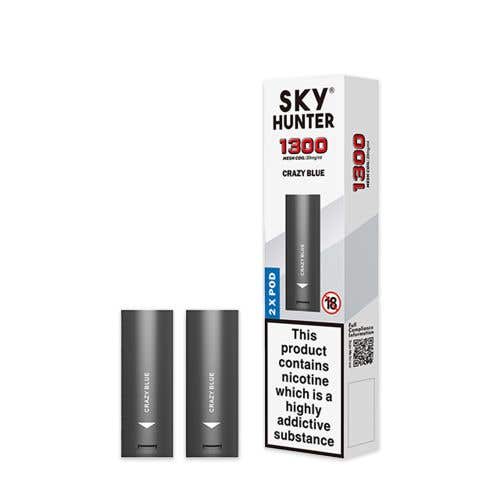 Sky Hunter Twist 2600 Prefilled Vape Pods - Crazy Blue