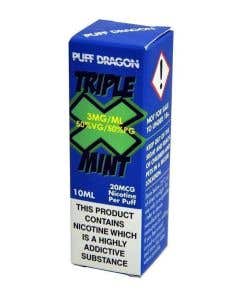 E-Liquid Puff Dragon Triple X Mint 10ml / 3mg