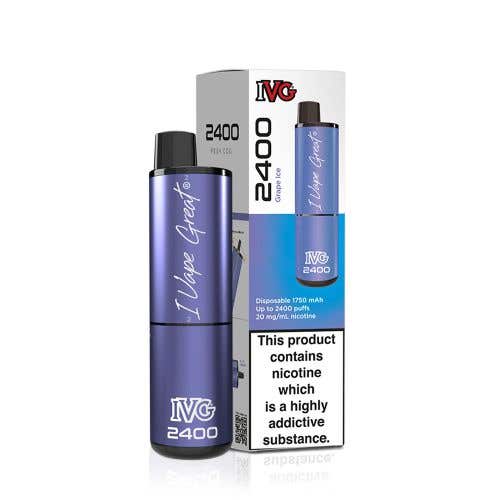 IVG 2400 Disposable Vape Kit - Grape Ice