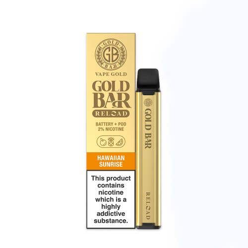 Vape Gold's Gold Bar Reload Prefilled Pod Vape Kit - Hawaiian Sunrise