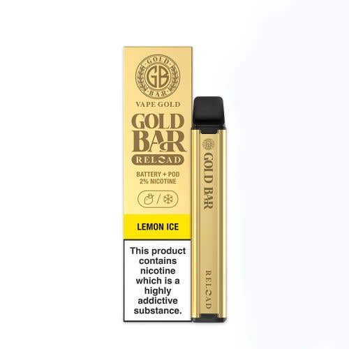 Vape Gold's Gold Bar Reload Prefilled Pod Vape Kit -  Lemon Ice