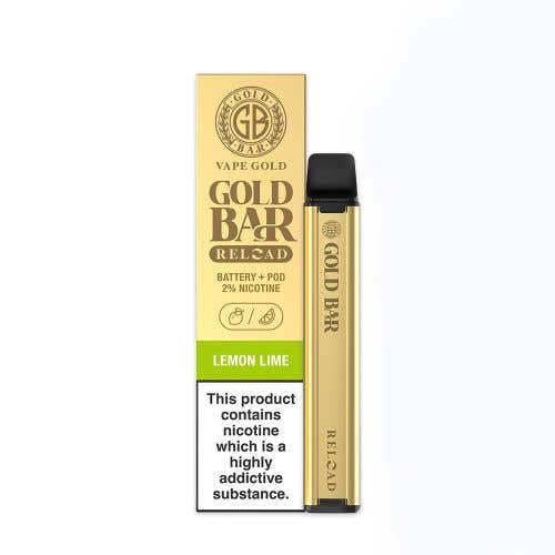 Vape Gold's Gold Bar Reload Prefilled Pod Vape Kit - Lemon Lime