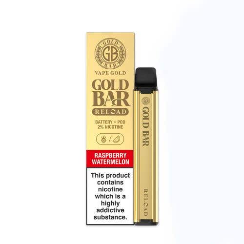 Vape Gold's Gold Bar Reload Prefilled Pod Vape Kit - Raspberry Watermelon