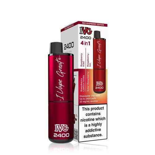 IVG 2400 Disposable Kit 2% - 4-in-1 Red Raspberry Edition