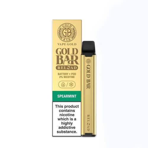 Vape Gold's Gold Bar Reload Prefilled Pod Vape Kit - Spearmint