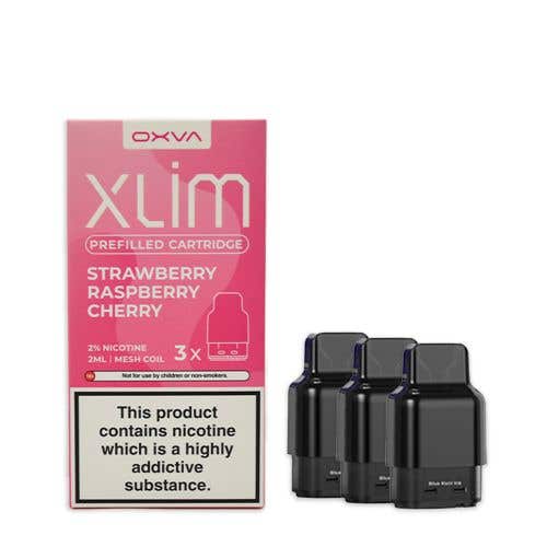 Oxva Xlim Prefilled E-Liquid Pod Cartridges - 20mg - Strawberry Raspberry Cherry