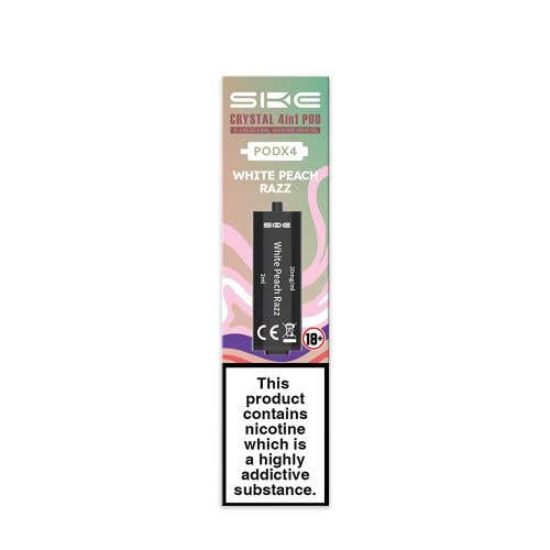 SKE Crystal 4in1 Prefilled E-Liquid Pods - White Peach Razz