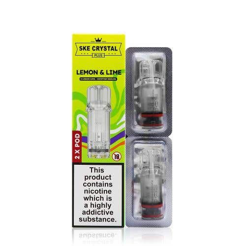 SKE Crystal Plus Prefilled Vape Pods Lemon and Lime